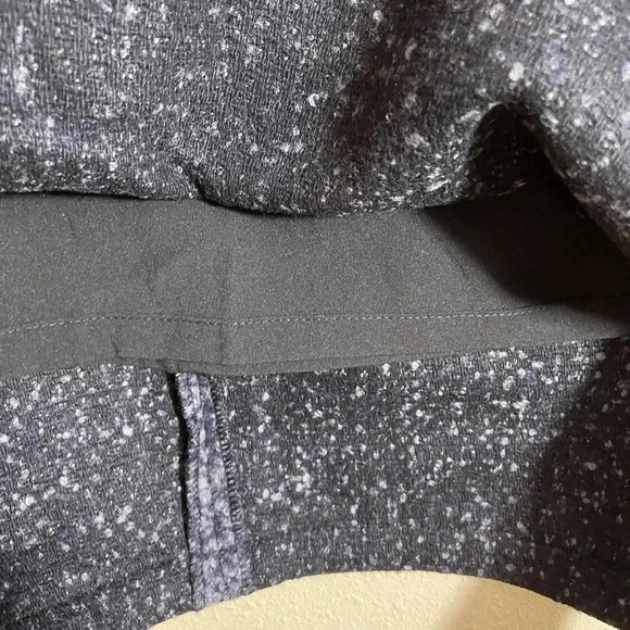 Blush Noir Size S Mini Skirt Faux Leather Burgundy Trim Gray Wool Blend NEW FLAW - Picture 9 of 12